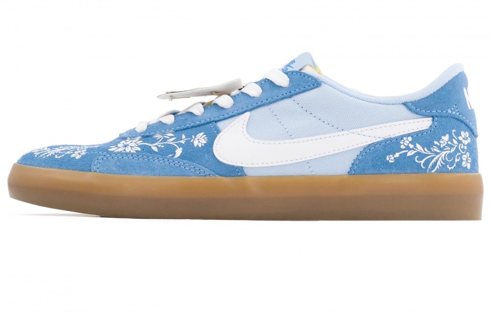 Nike Sb Heritage Vulc Abrasion Resistant Low Top Skateboard Shoes Men's Gray Tone Blue