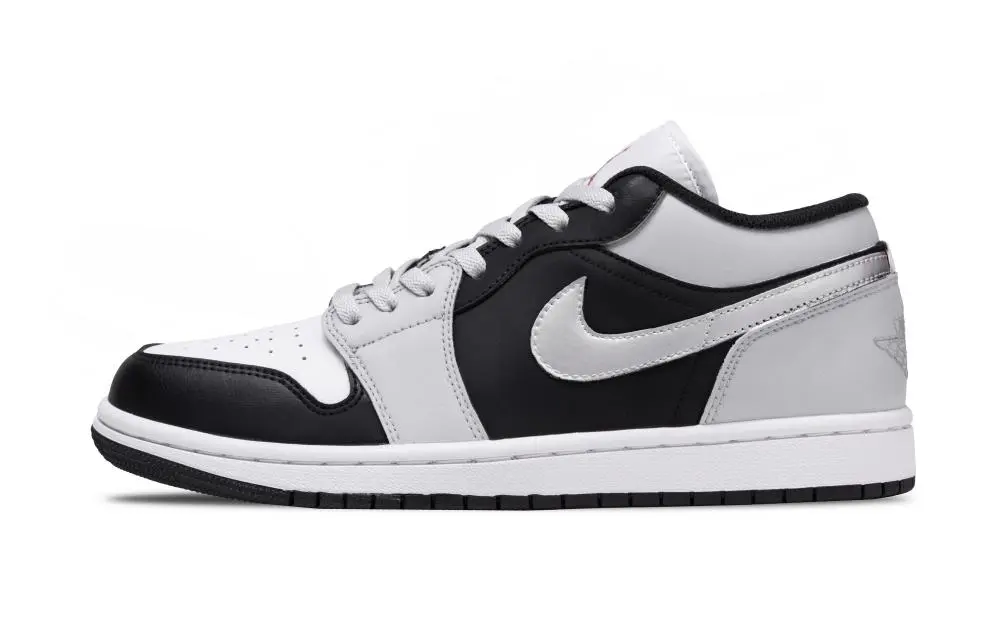 Jordan Air Jordan 1 Time Phantom Low top Vintage Basketball Shoes Men's Black White Gray