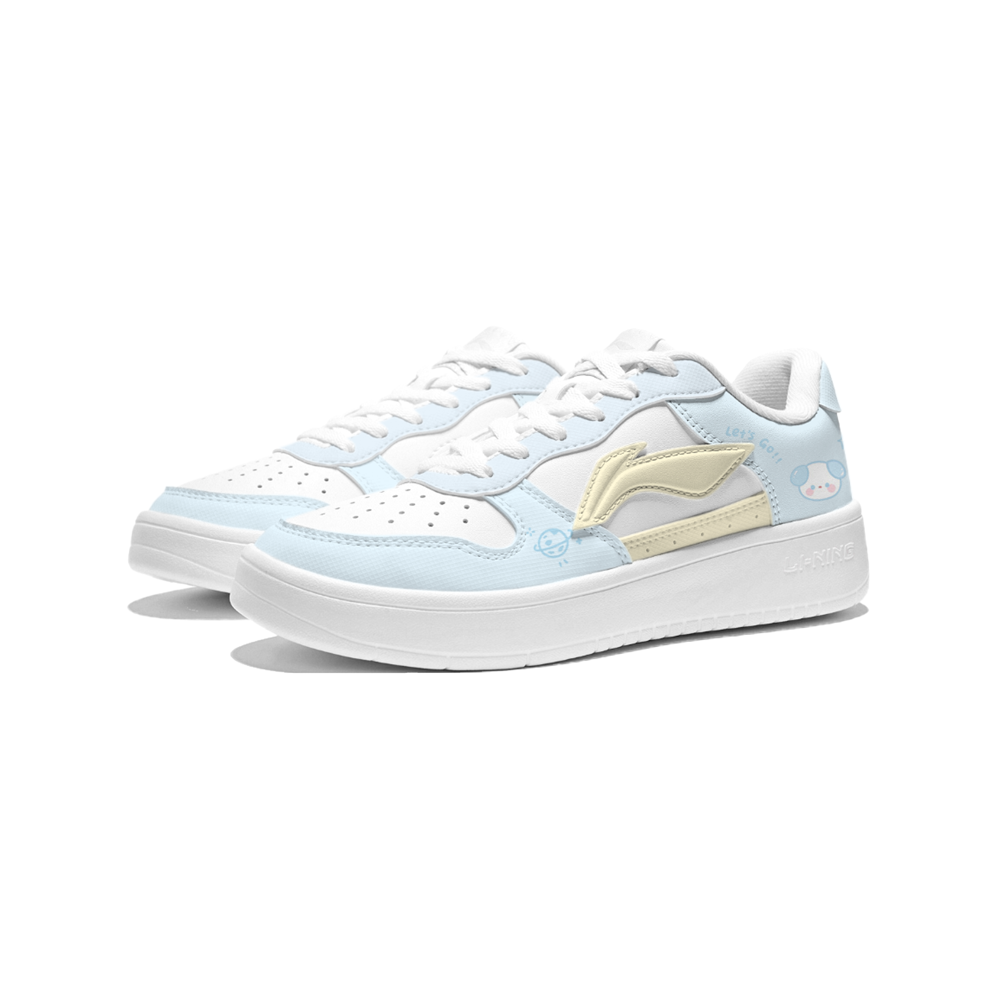 LiNing Pontoon Boats Anti Slip Wear Resistant Low Top Skateboard Shoes Women's White купить в интернет-магазине Yoocart с быстрой доставкой по России.
