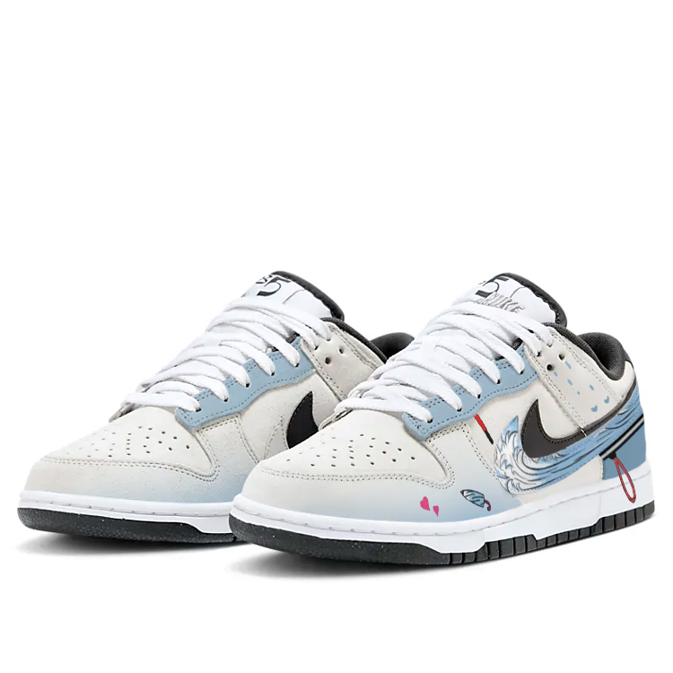 Nike Dunk Low Top Skateboard Shoes Women's White Blue купить в интернет-магазине Yoocart с быстрой доставкой по России.