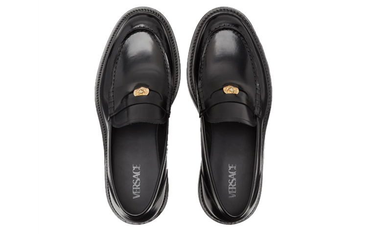 VERSACE Medusa-head Leather Loafers купить в интернет-магазине Yoocart с быстрой доставкой по России.