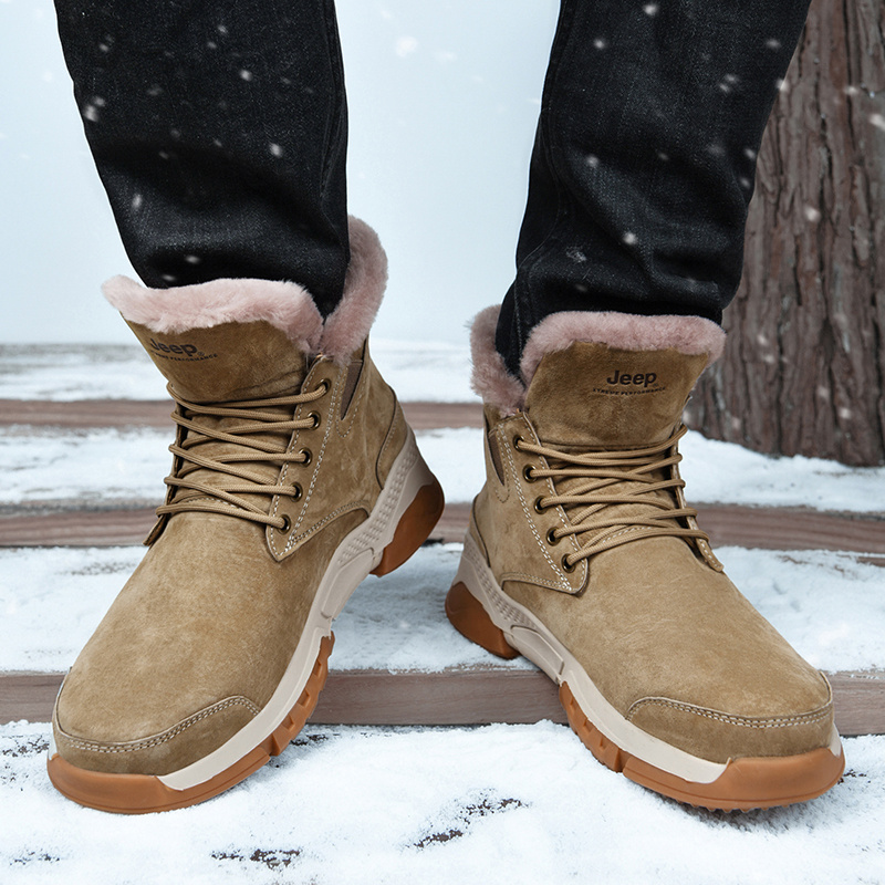 Jeep Snow Boots Men High Top Khaki купить в интернет-магазине Yoocart с быстрой доставкой по России.