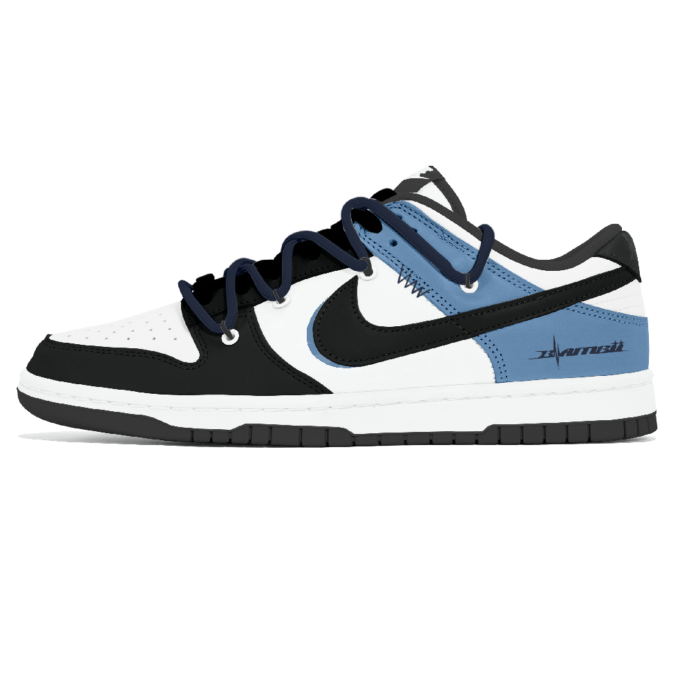 Nike Dunk Lemon Joy Abrasion Resistant Low Top Skateboard Shoes Unisex Blue Black