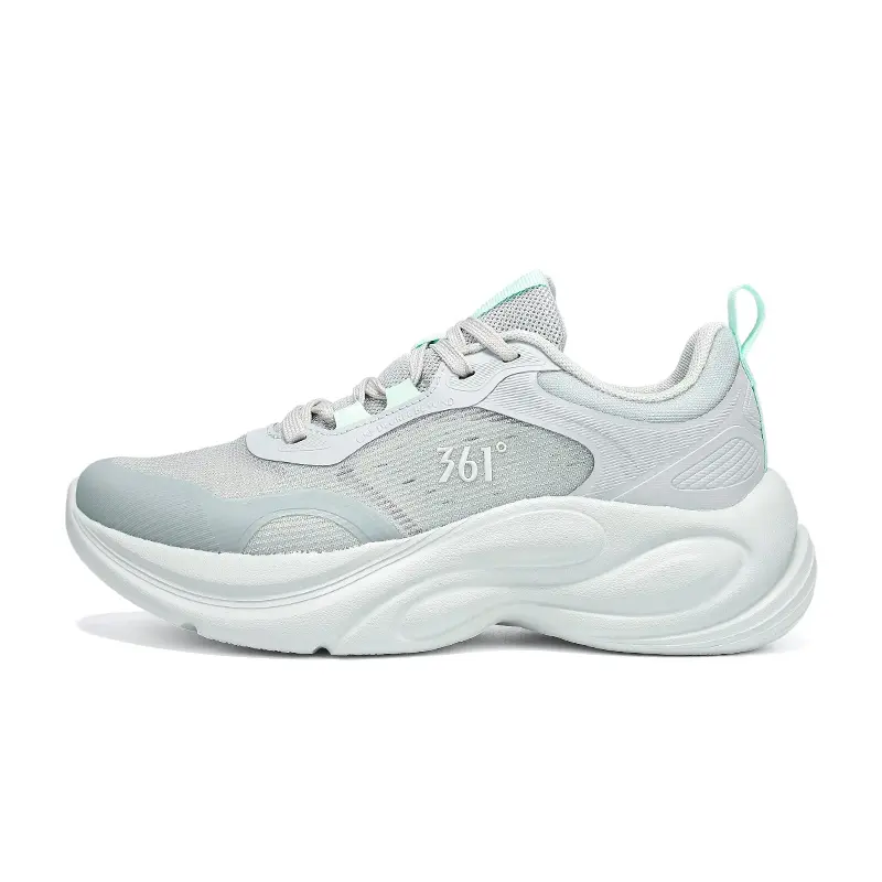 361° Cushioning, Breathable, Lightweight Low Top Casual Running Shoes Women's Mint Gray Green Eggshell Green