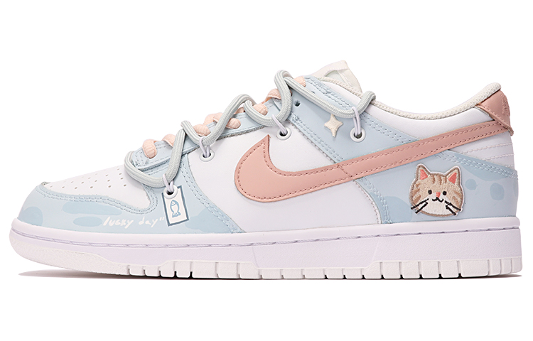 Nike Dunk Skateboard Shoes Women's Low-Top Blue White