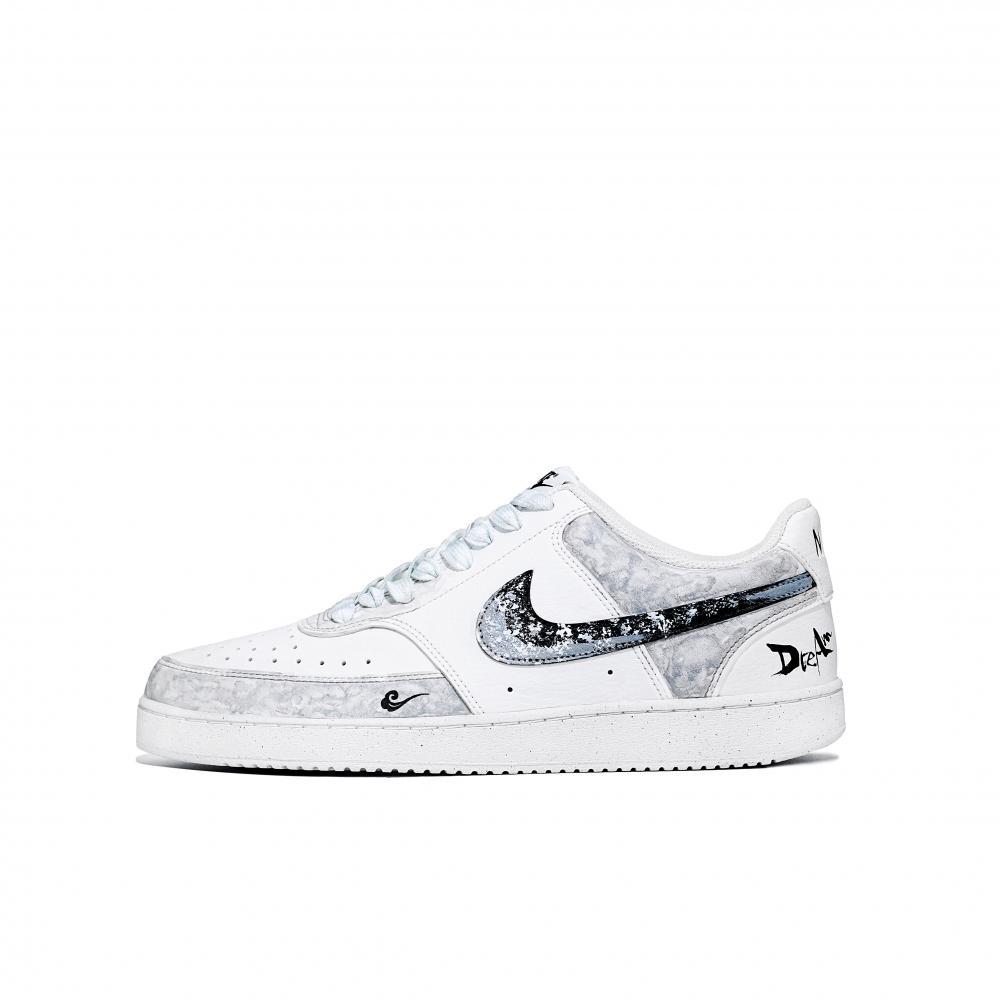 Nike Court Vision 1 Skateboard Shoes Men Low-Top Gray/White