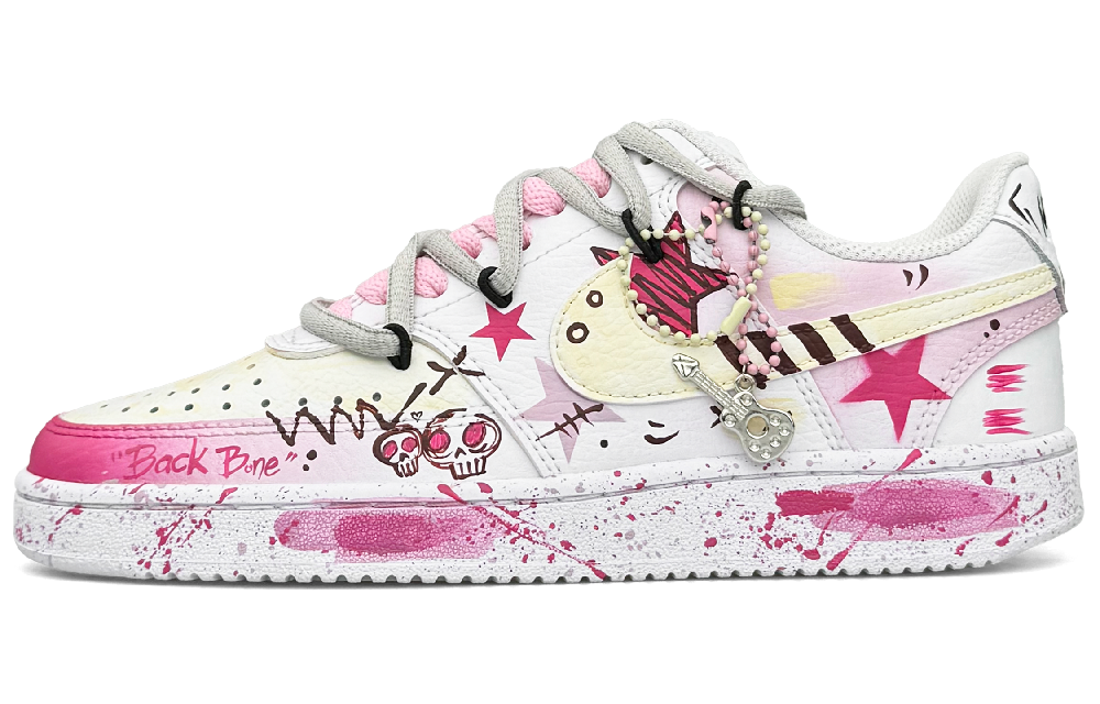 Nike Court Vision 1 Low-Top Skateboard Shoes Men's Pink
