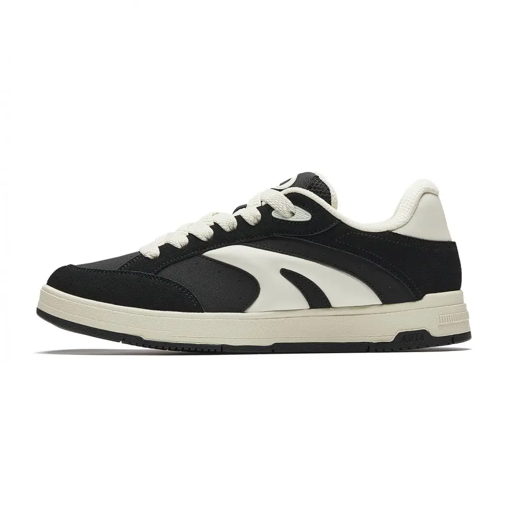 Anta Wear resistant And Lightweight Low top Skateboard Shoes Men's Black Gray