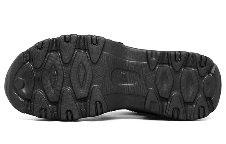 Skechers D'LITES 2.0 Beach Sandals Women's All Black