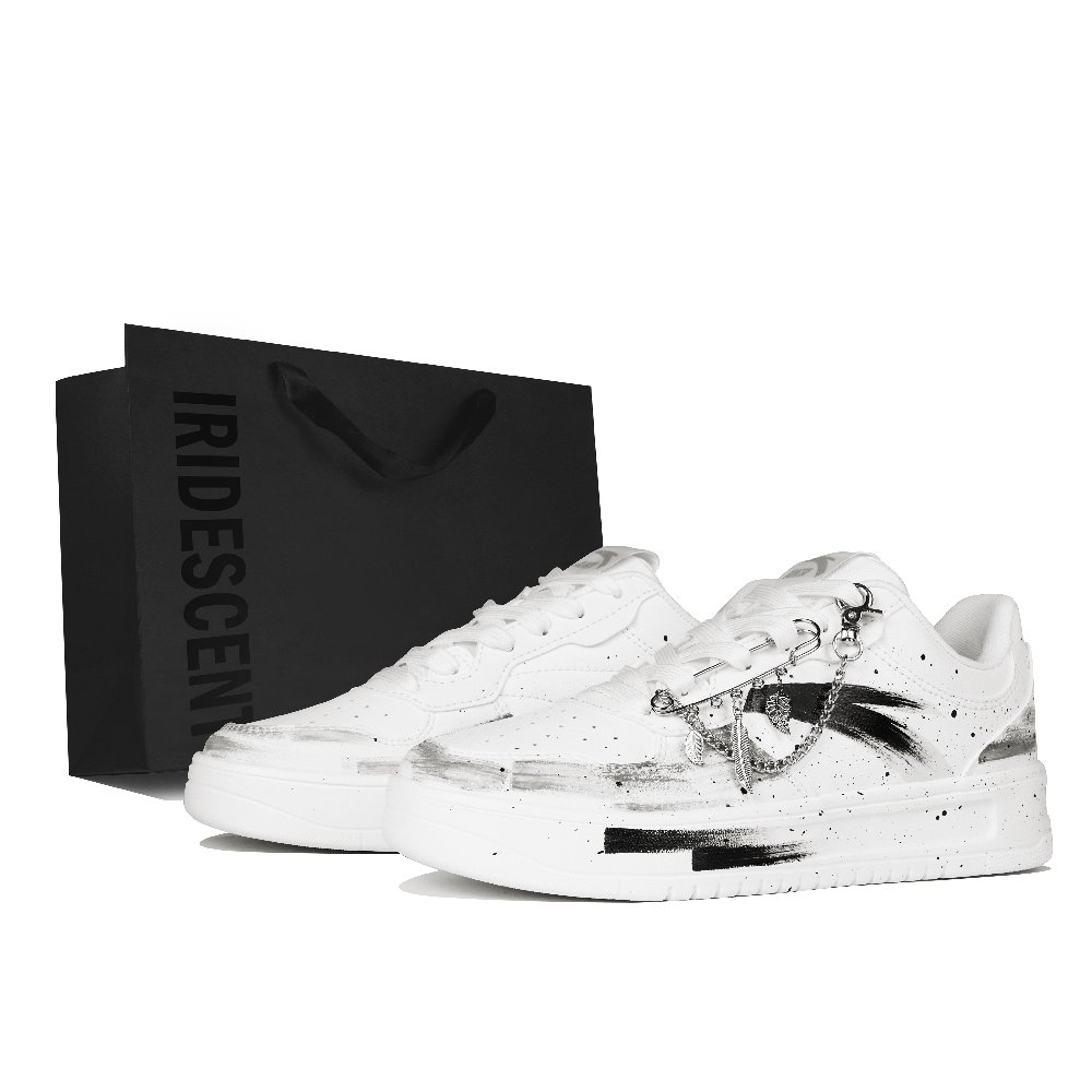 Anta Slip Resistant Cushioning Low Top Skateboard Shoes Women's White Black