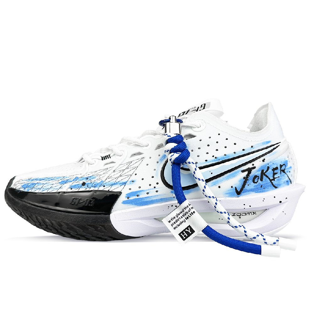 Nike Air Zoom G.T. Cut 3 Cushioning Rebound Low-Top Basketball Shoes Unisex White Blue