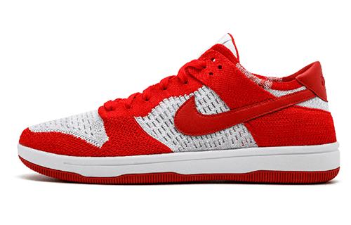 Nike Dunk Low Flyknit University Red Wolf Grey