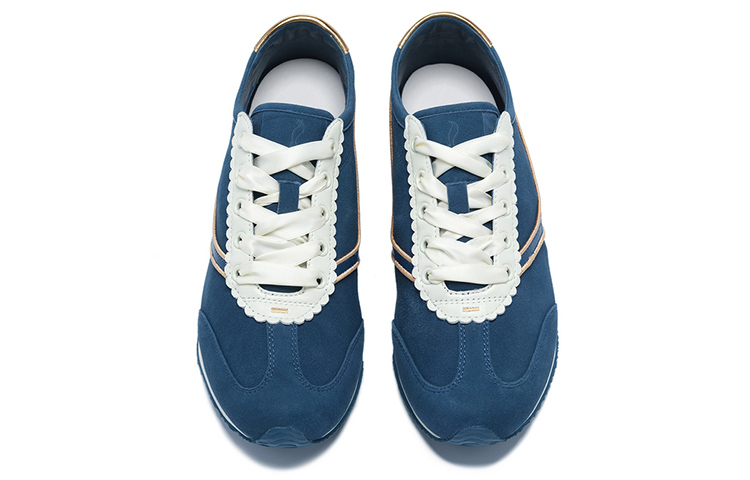 LI-NING 1990 Zhengrong Anti-Slip Wear-Resistant Low-Top Running Shoes Women's Sea Spirit Blue