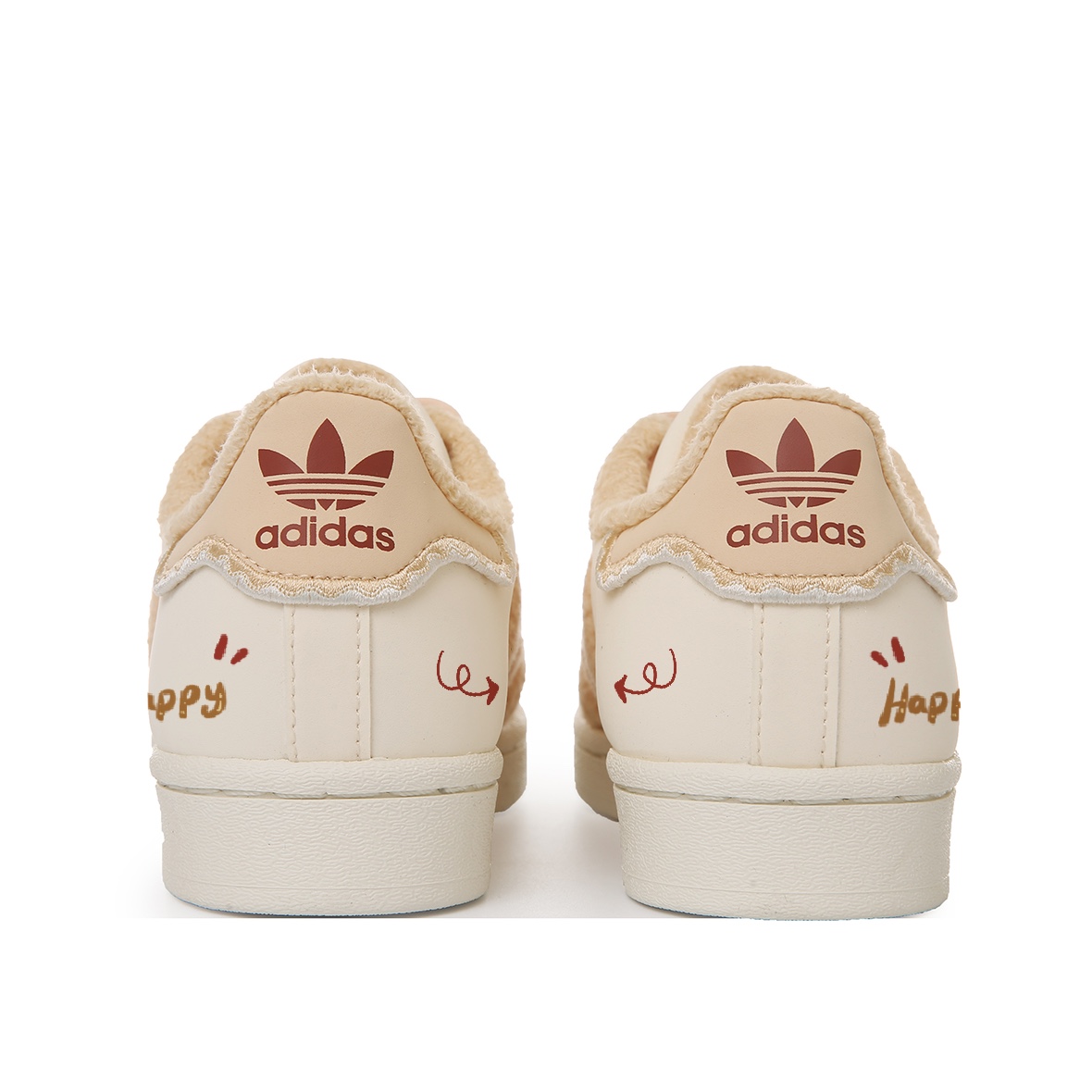 Adidas Originals SUPERSTAR Anti-Slip Wear-Resistant Low-Top Skateboard Shoes Women's Beige Brown купить в интернет-магазине Yoocart с быстрой доставкой по России.