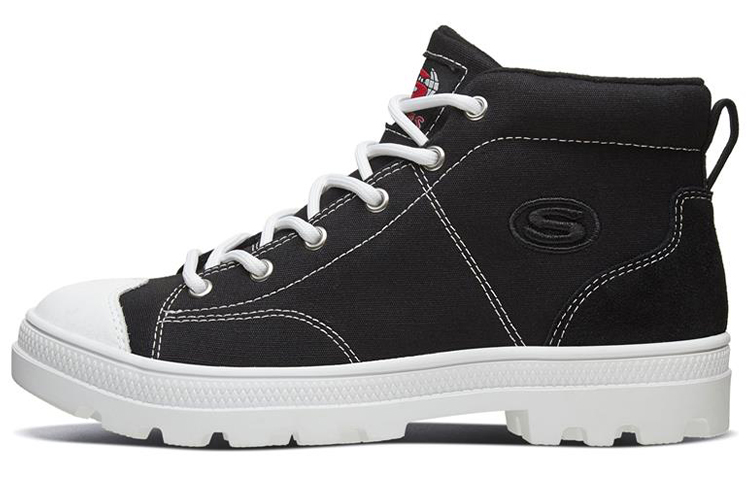 Skechers Roadies High Top Canvas Shoes Black Women's