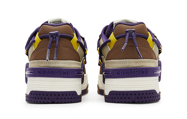 Champion Headphone Shoes Bumper V1 Low-Top Skateboard Shoes Men's Dark Brown