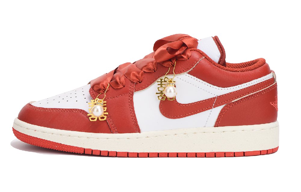 Jordan Air Jordan 1 Low-Top Vintage Basketball Shoes GS Red White