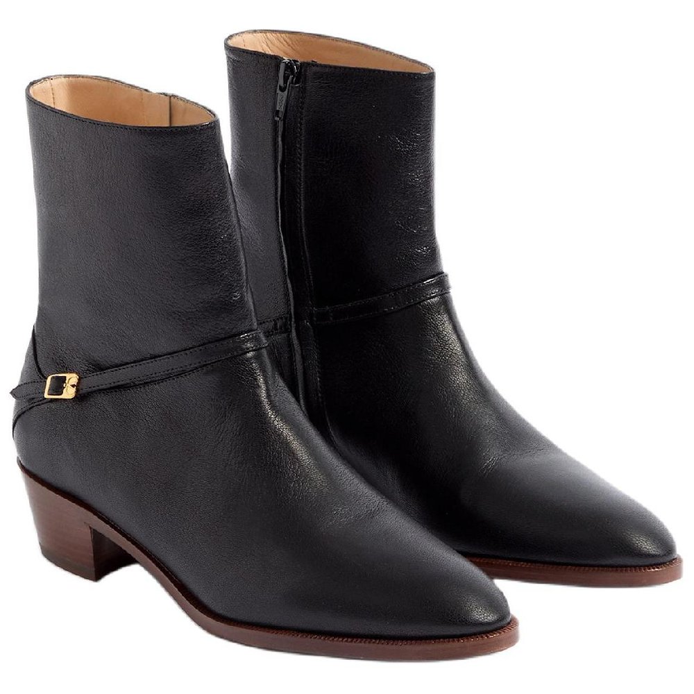 Valentino Pat Almond Toe Ankle Boots
