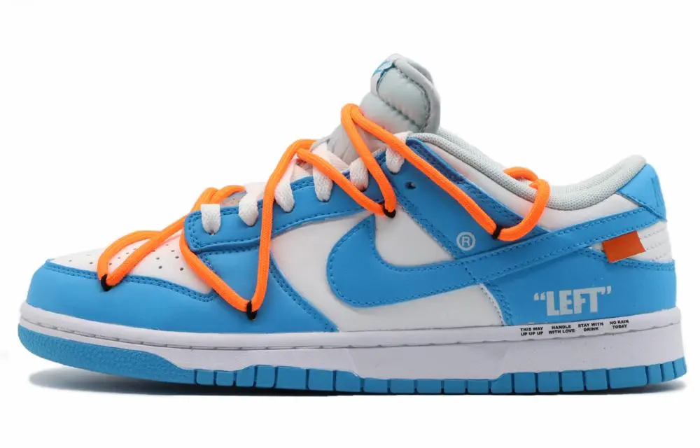 Nike Dunk Low-Top Skateboard Shoes Men's Blue White Orange