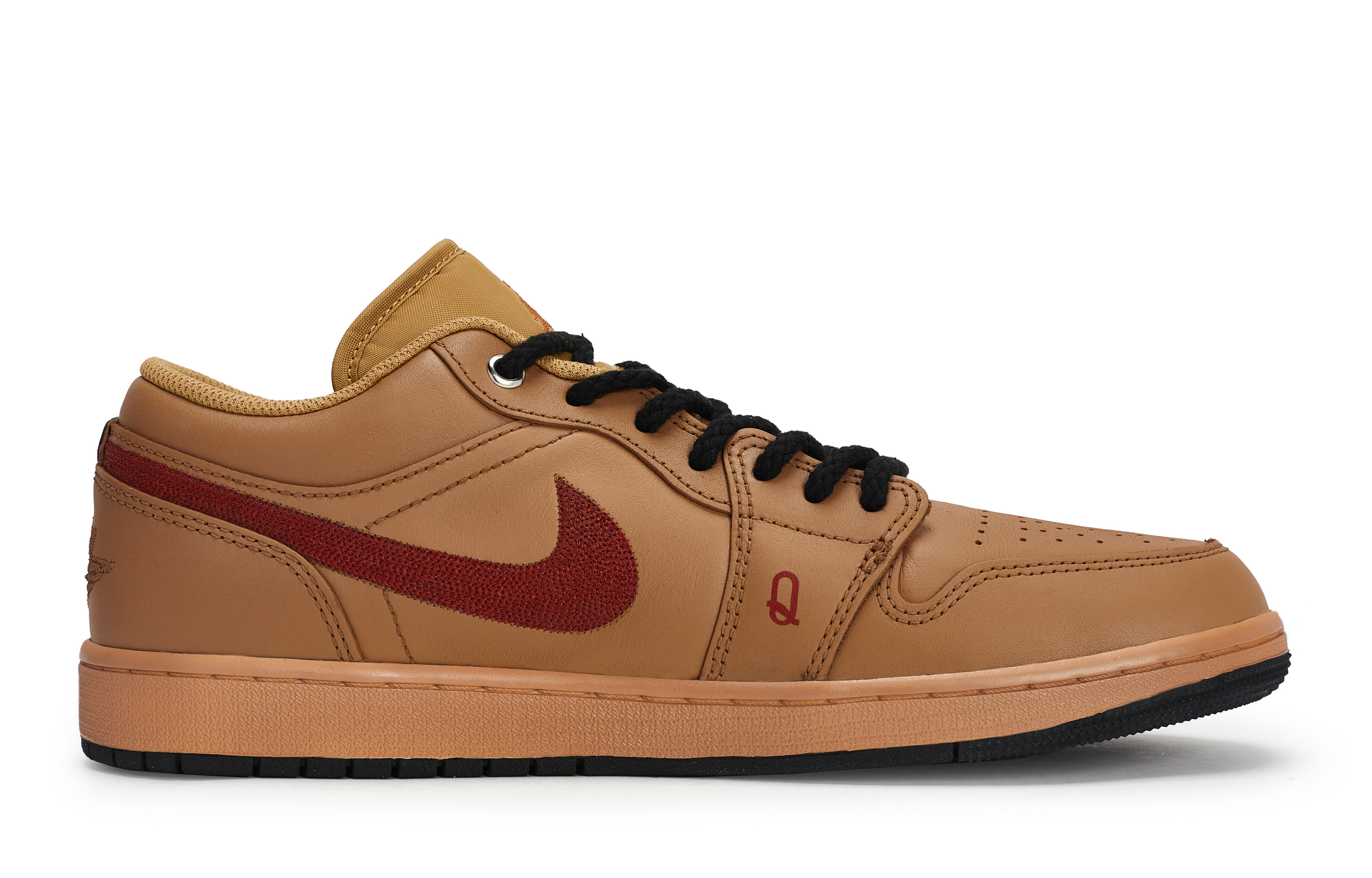 Jordan Air Jordan 1 Anti Slip Wear Resistant Low Top Vintage Basketball Shoes Men's Black Tan купить в интернет-магазине Yoocart с быстрой доставкой по России.