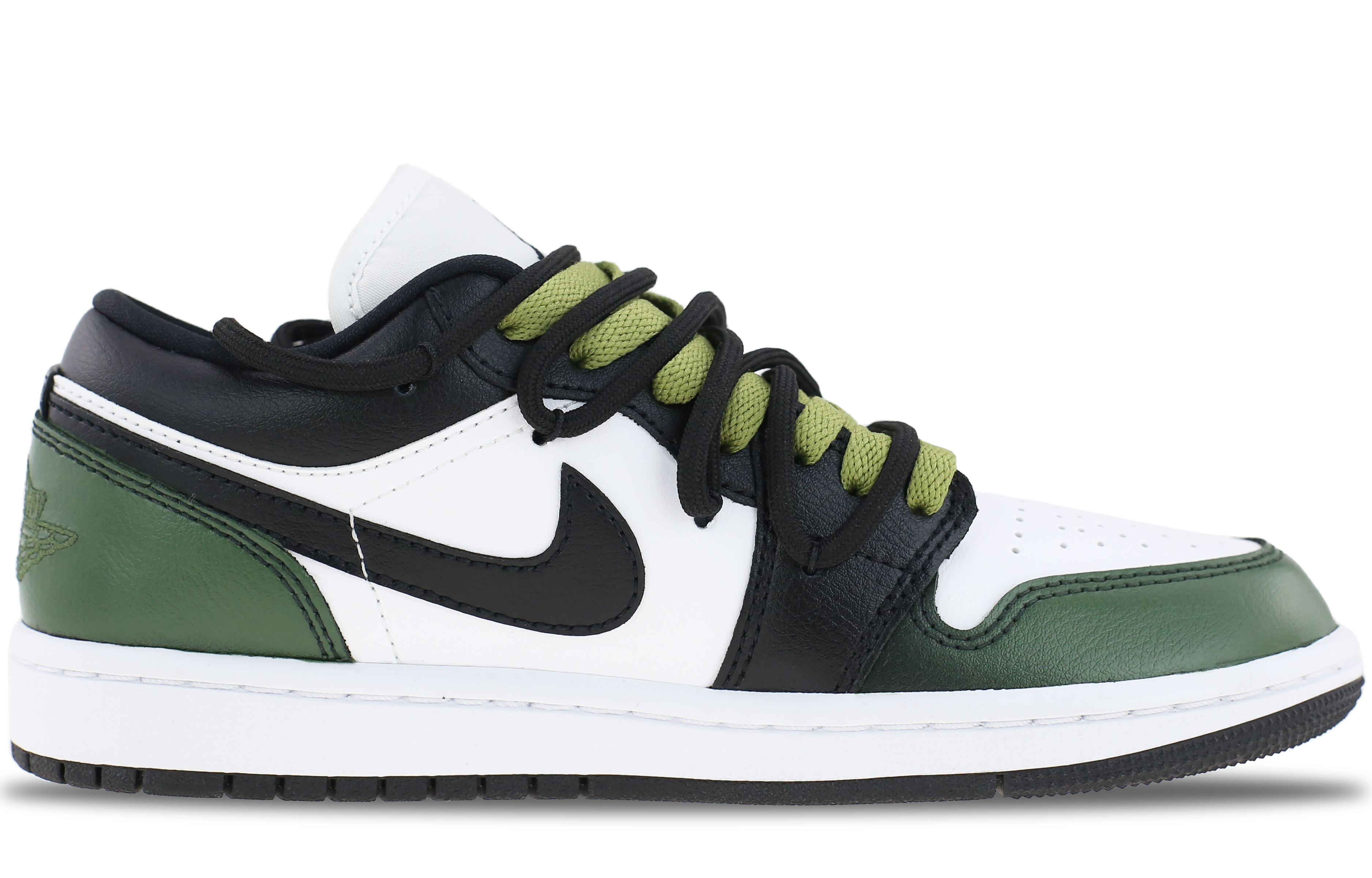 Jordan Air Jordan 1 Low Top Vintage Basketball Shoes Unisex Black Green