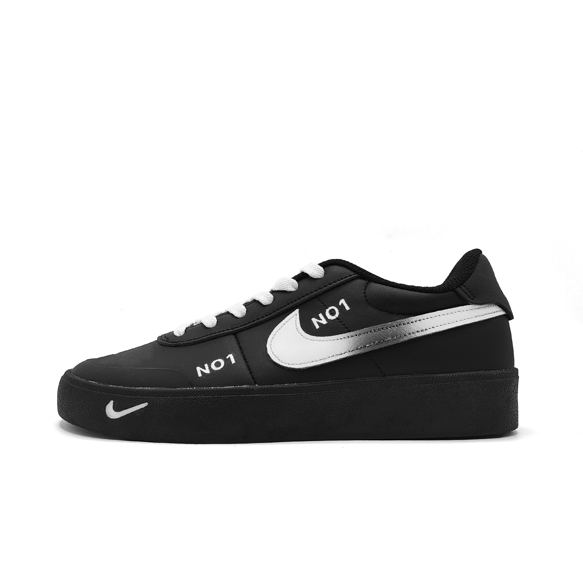Nike Court Shot Butterfly Metamorphosis Abrasion Resistant Low top Skateboard Shoes Unisex Black