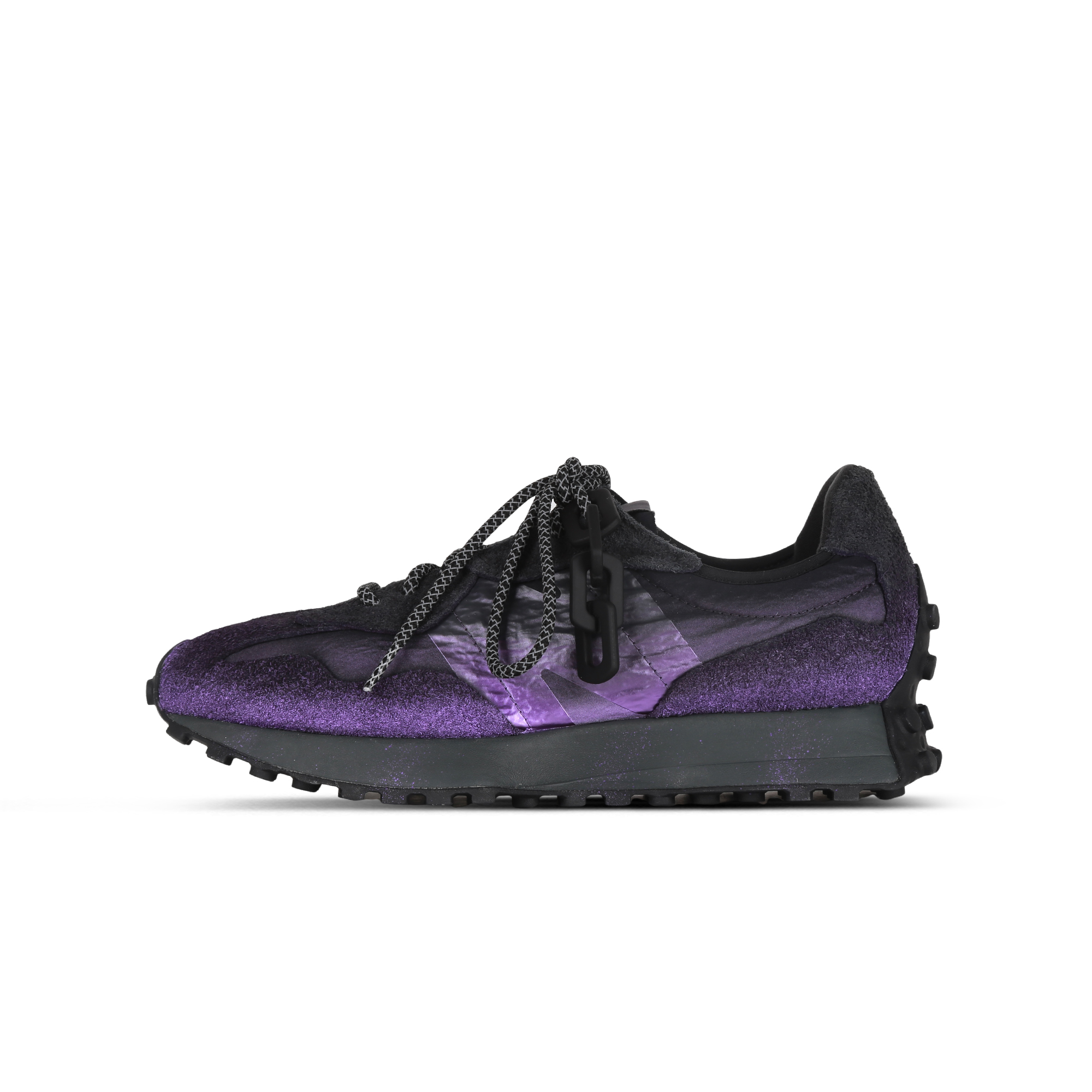 New Balance NB 327 Cushioning, Wear Resistant Low top Casual City Commute Running Shoes Unisex Black Purple