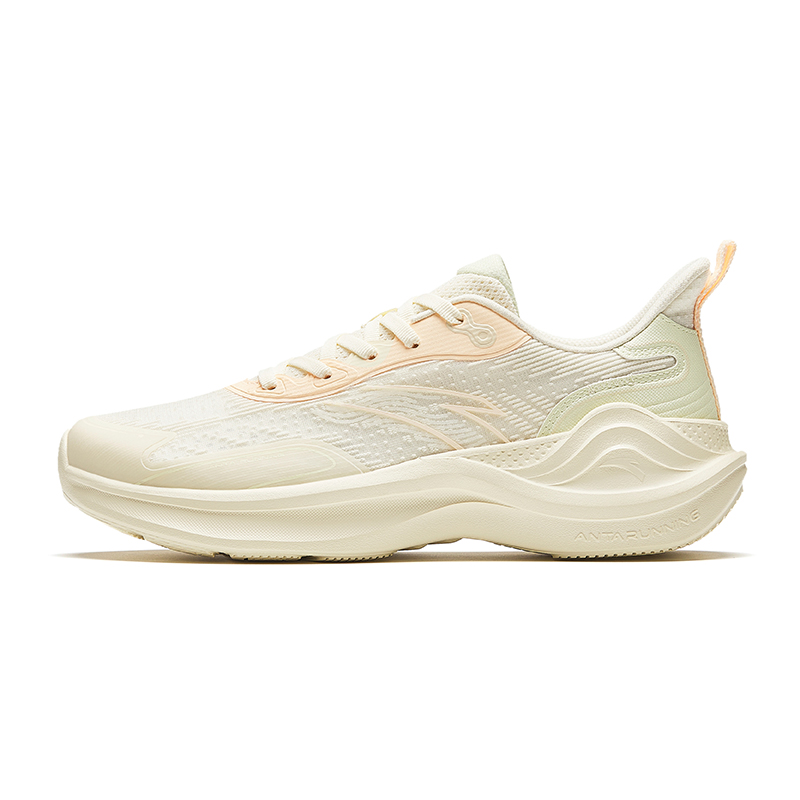Anta Ling Yun 3 Wear-Resistant Slip-Resistant Low-Top Running Shoes Women's Yellow Beige