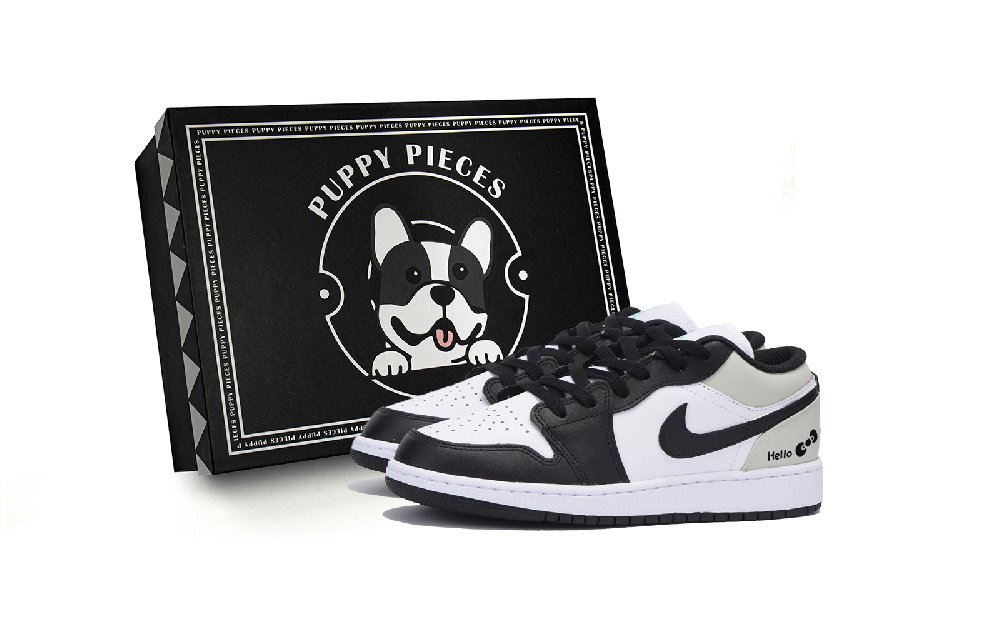 JORDAN Air Jordan 1 Vintage Basketball Shoes Men's Low top White Gray