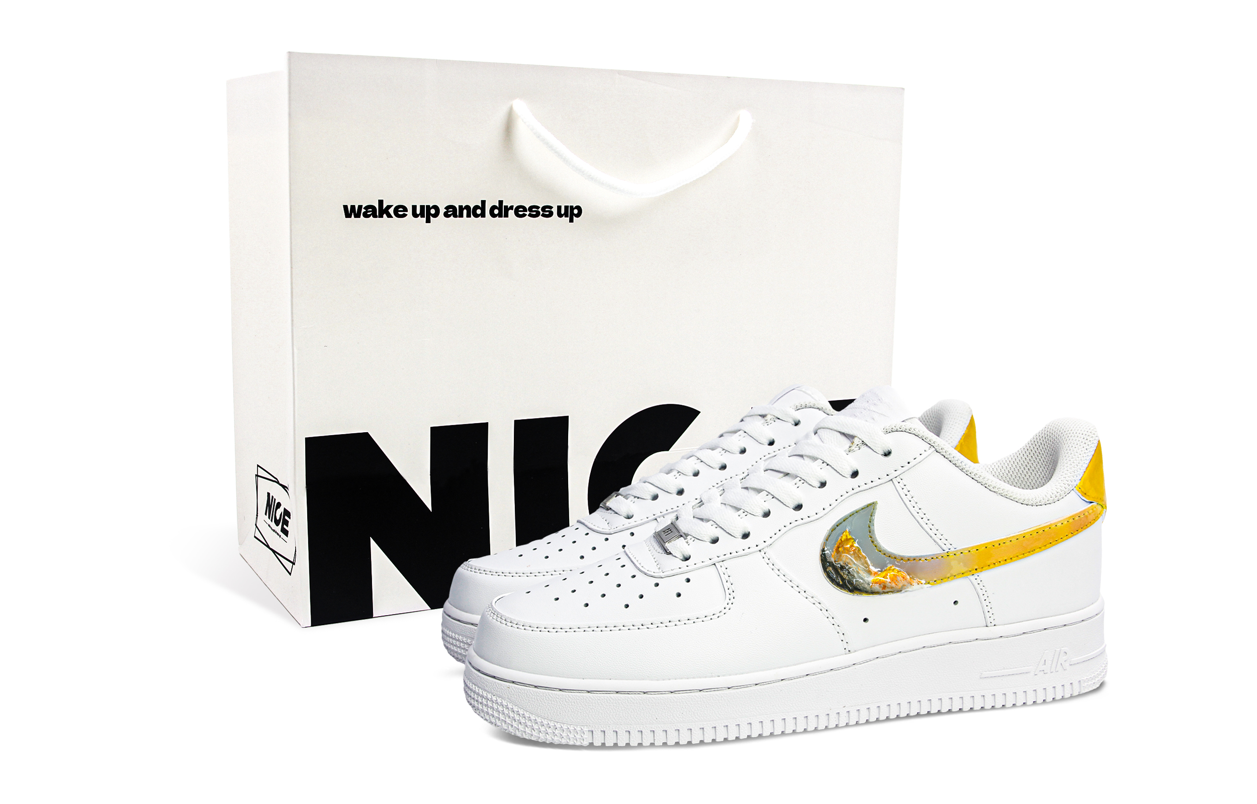Nike Air Force 1 Abrasion Resistant Low top Skateboard Shoes Unisex White