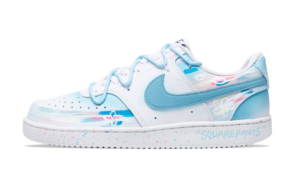 Nike Court Vision 1 Slip-Resistant Low-Top Skateboard Shoes Men's Sky Blue