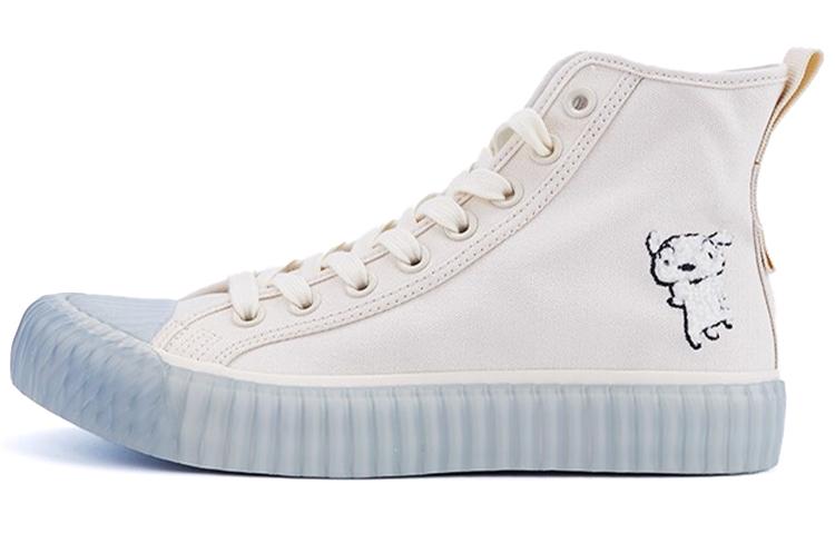 Crayon Shinchan x Kappa Slip-Resistant Breathable High-Top Canvas Shoes Unisex White