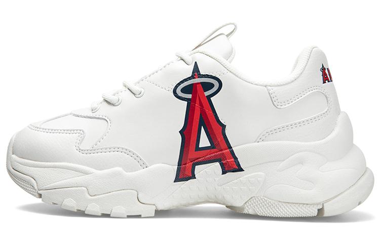 MLB Big Ball Chunky A Anti-Slip Wear-Resistant Low-Top Chunky Sneakers Unisex White Red