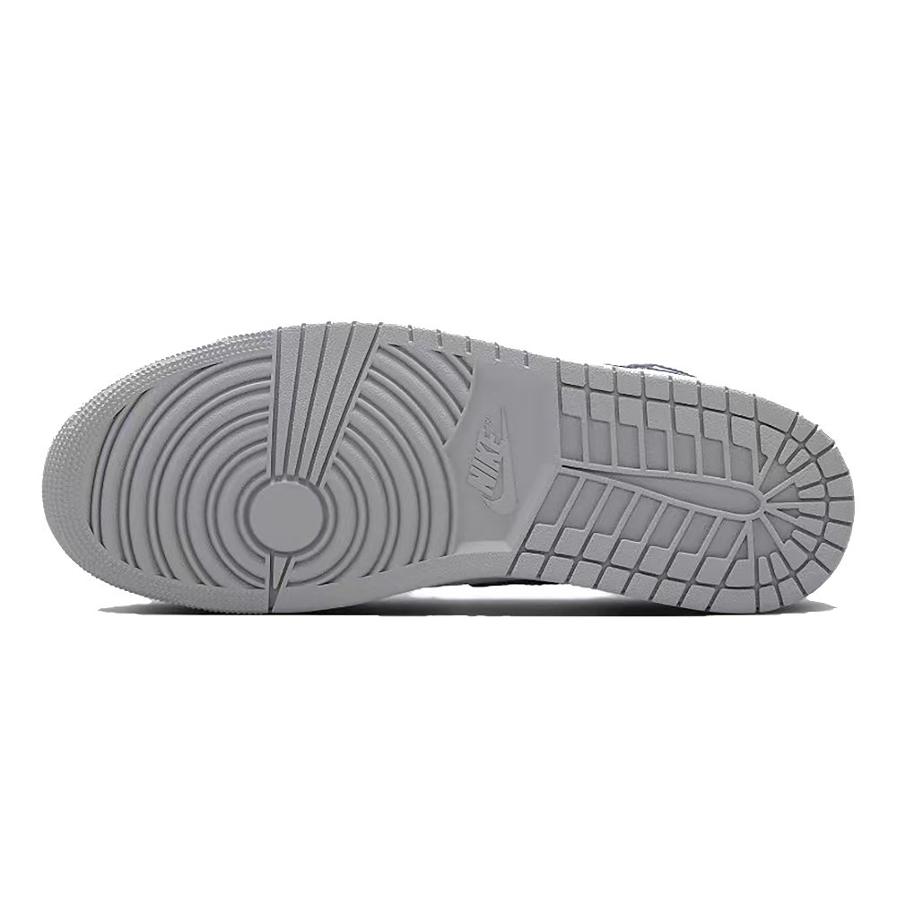Jordan Air Jordan 1 Wear-Resistant Mid-Top Vintage Basketball Shoes Men's Gray Black
