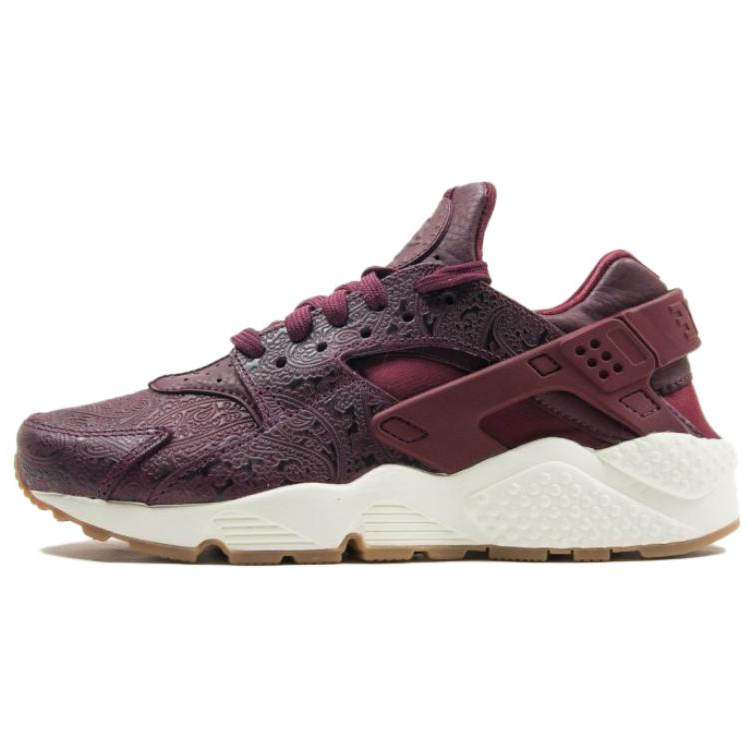 Nike Air Huarache Run Anti Slip Wear Resistant Low Top Running Shoes Unisex Red Brown
