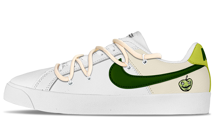 Nike Court Royale Ac Low Top Skateboard Shoes Unisex Beige Green
