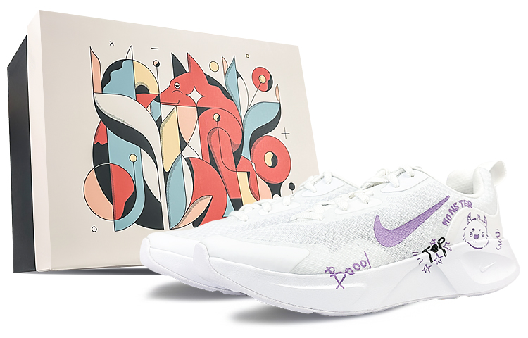Nike Wearallday Low-Top Running Shoes Women's Purple White