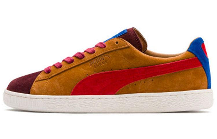 PUMA Suede Series Mie Low Top Skateboard Shoes Unisex Brown Red