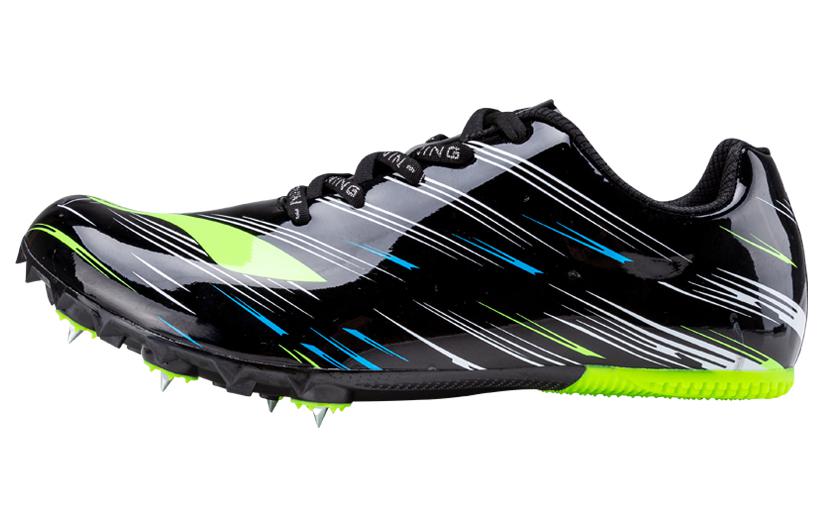 LiNing Cushioned Slip-Resistant Low-Top Running Shoes Unisex Black Green