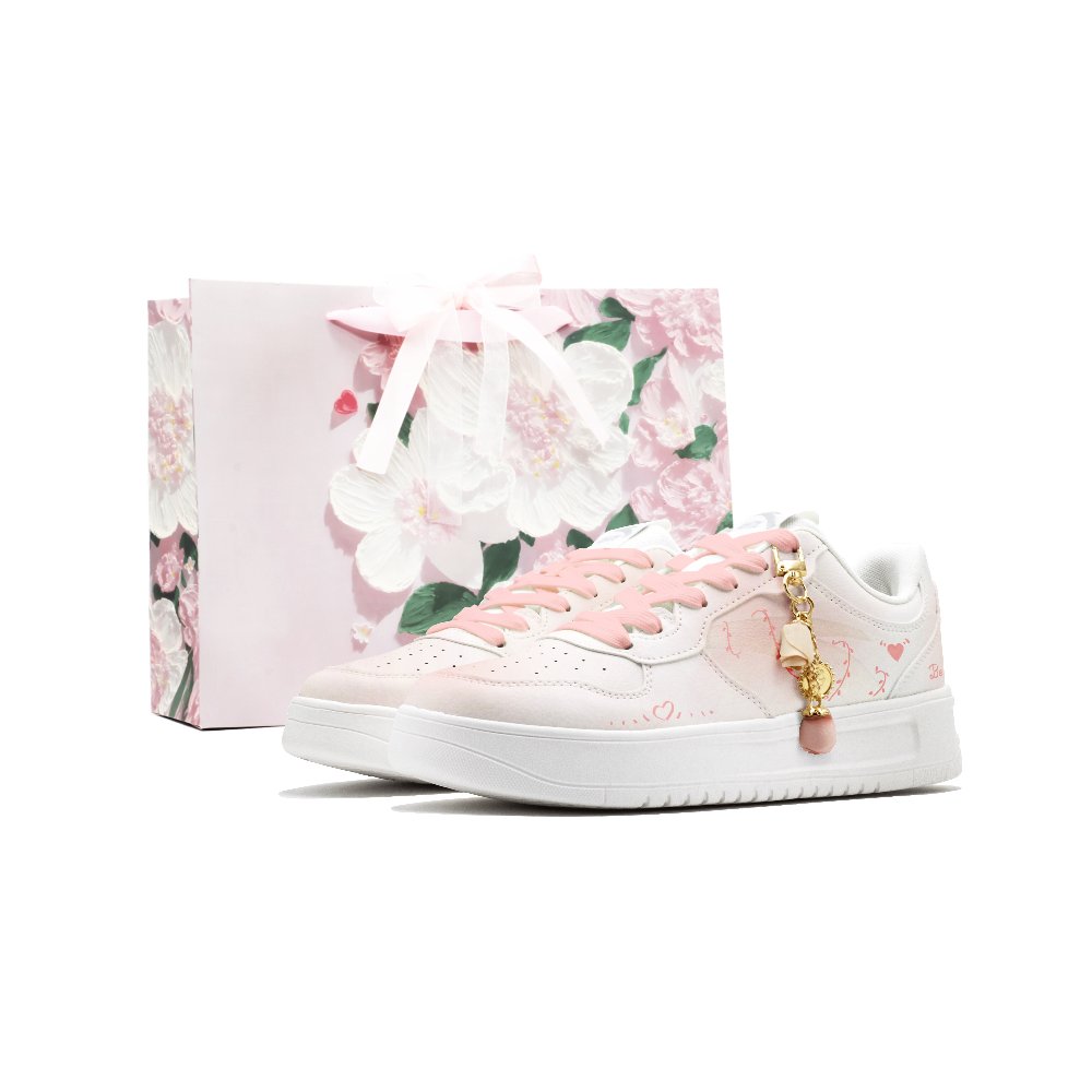 Anta Relaxed Wear resistant And Lightweight Low Top Skateboard Shoes Women's Pink