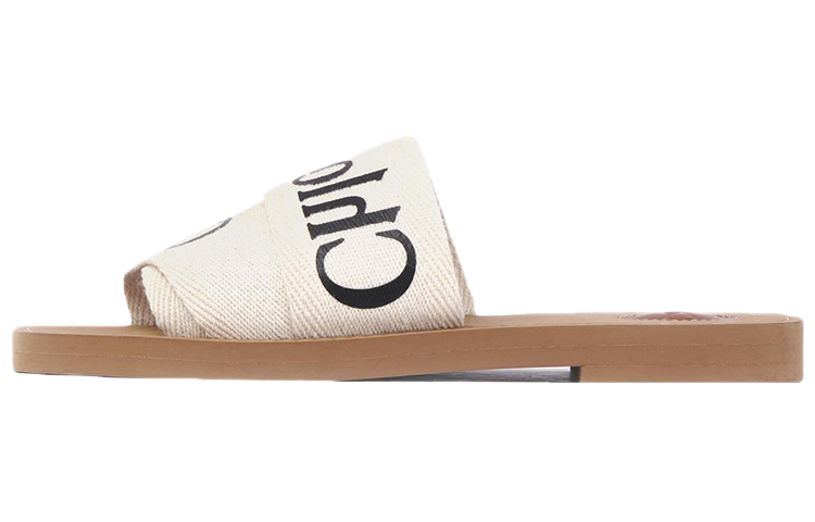 Chloé Woody Logo Embroidered Sandals Women's