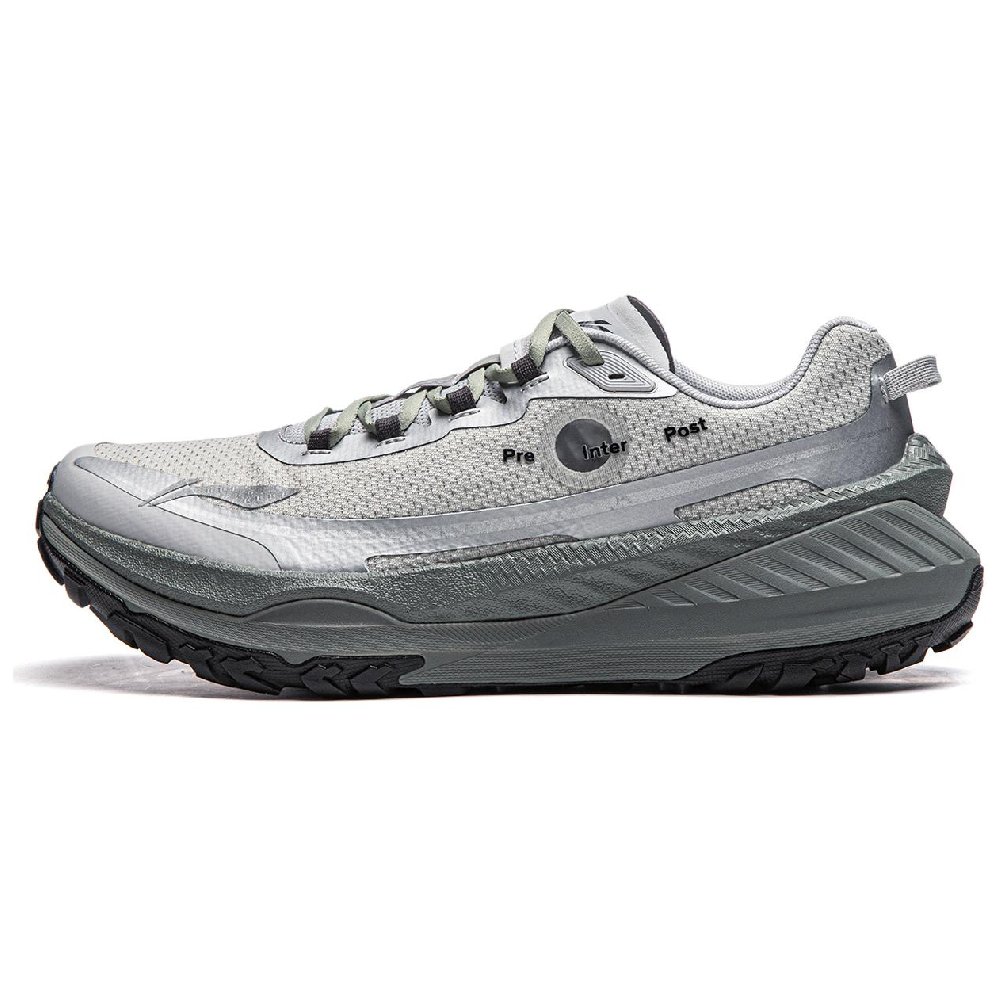 SOULLAND x LiNing Cushioning Slip Resistant Abrasion Resistant Rebound Low Top Running Shoes Men's Gray