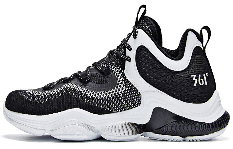 361° Casual Shoes Men's Mid Top Black White
