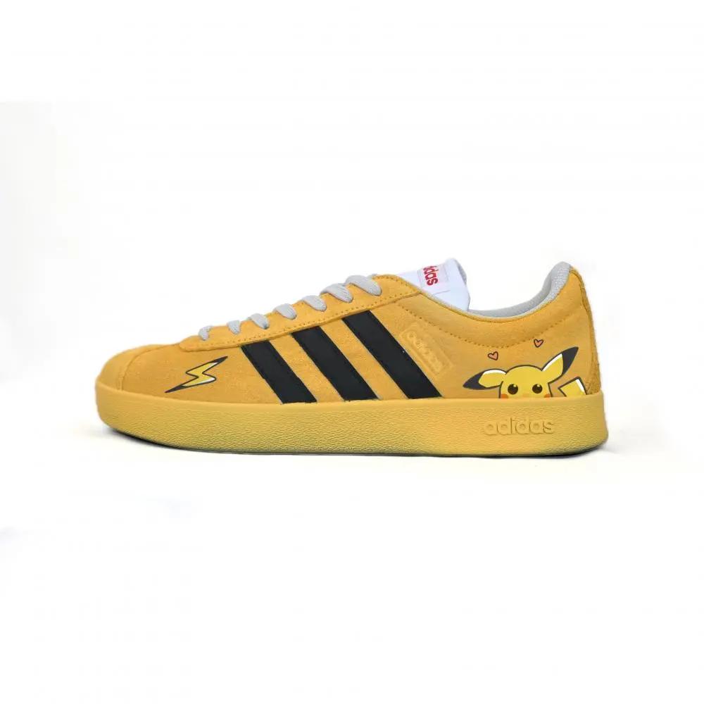 Adidas Neo VL Court 2.0 Slip-Resistant Cushioning Wear-Resistant Low-Top Skateboard Shoes Unisex Yellow Black