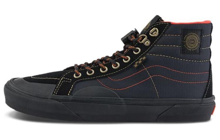Vans Skate Sk8 Hi Reissue X Spitfire Wheels 'Black Flame'