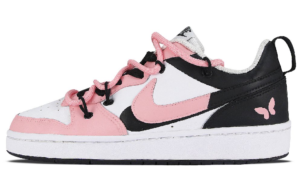 Nike Court Borough Black Pink Half Hook Anti-Slip Wear-Resistant Low-Top Skateboard Shoes Women's Pink Black