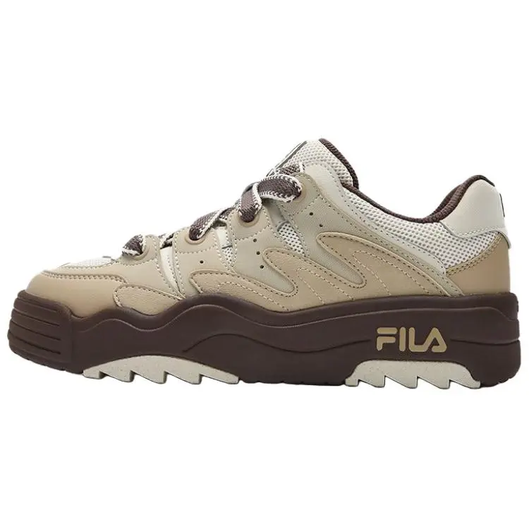 FILA Rosetta Abrasion Resistant Lightweight Breathable Height Increasing Low top Skateboard Shoes Women's Brown