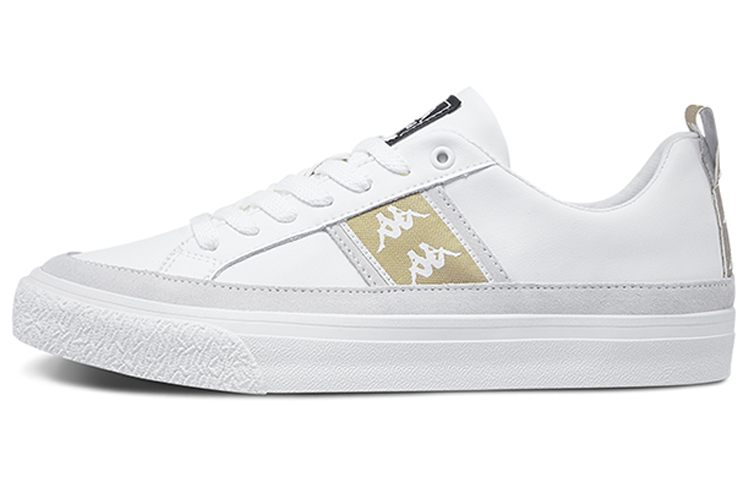 Kappa Skateboard Shoes Unisex Low top White/Gold