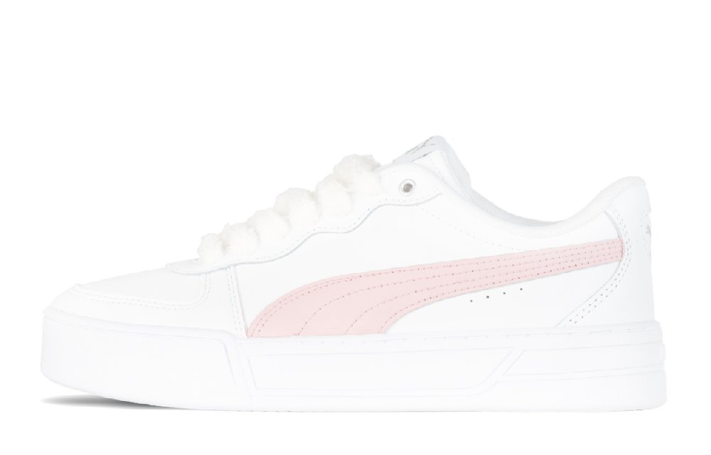 PUMA Skye Slip Resistant Lightweight Breathable Low Top Skateboard Shoes Women's White Pink