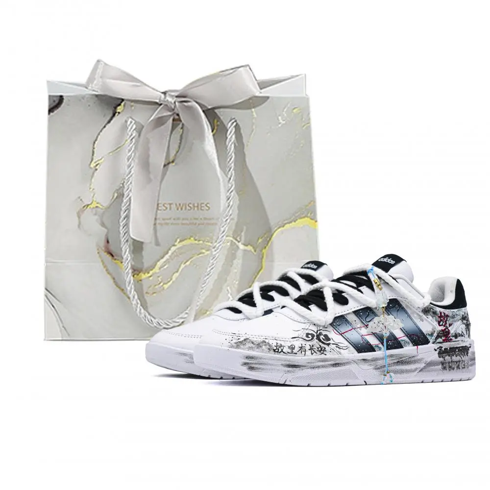 Adidas Neo Courtbeat Returning To The Hometown Of Chang'an Abrasion Resistant Low Top Training Shoes Unisex Black White